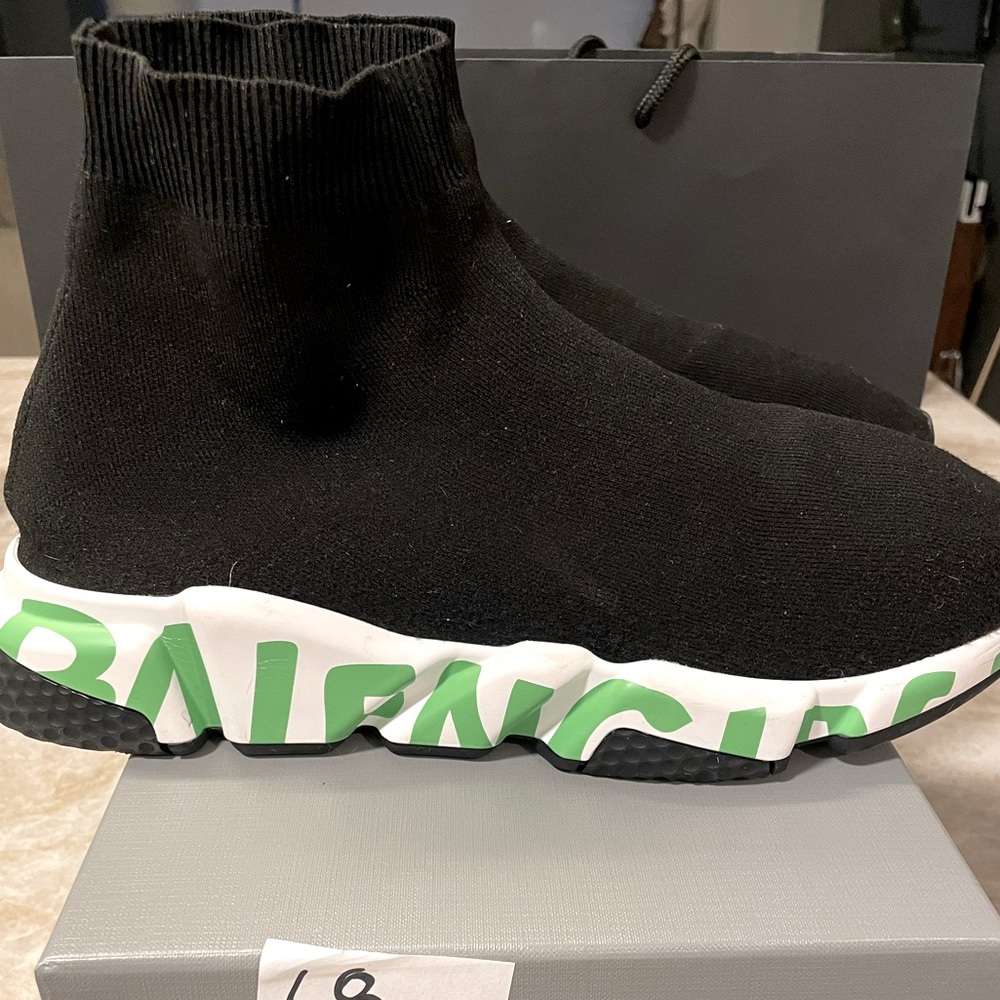 Balenciaga SpeedStretch Knit Sneakers, High top, Black Size 12